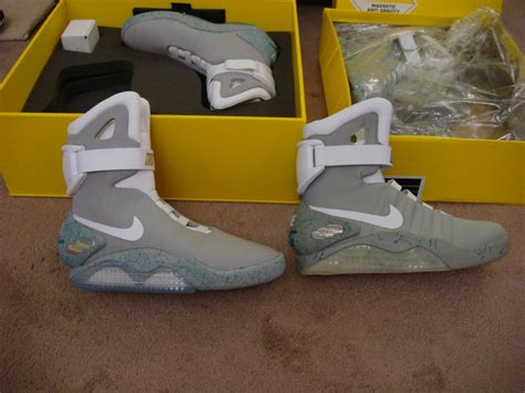 fake nike air mag vs real|nike air mag reproduction.